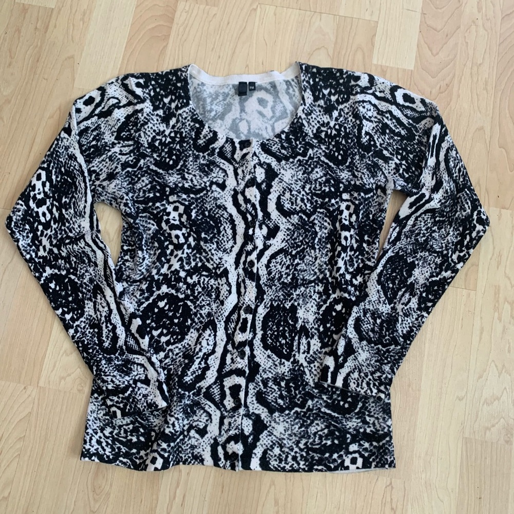 Zebra print cardigan